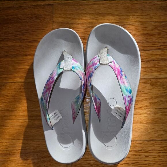 Chaco Tyedye Flip Flops Womans Size 7 - Picture 4 of 6